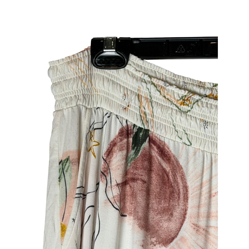 Soma Cool Nights Pajama Lounge Pants Women XL Ivory Floral Print Sleepwear - Picture 6 of 9